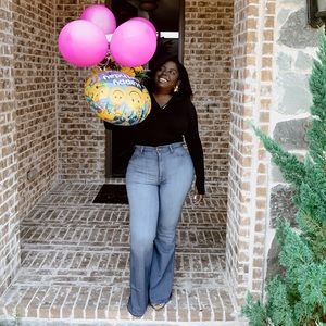 High Waist Stretchy Bell Bottom Jeans